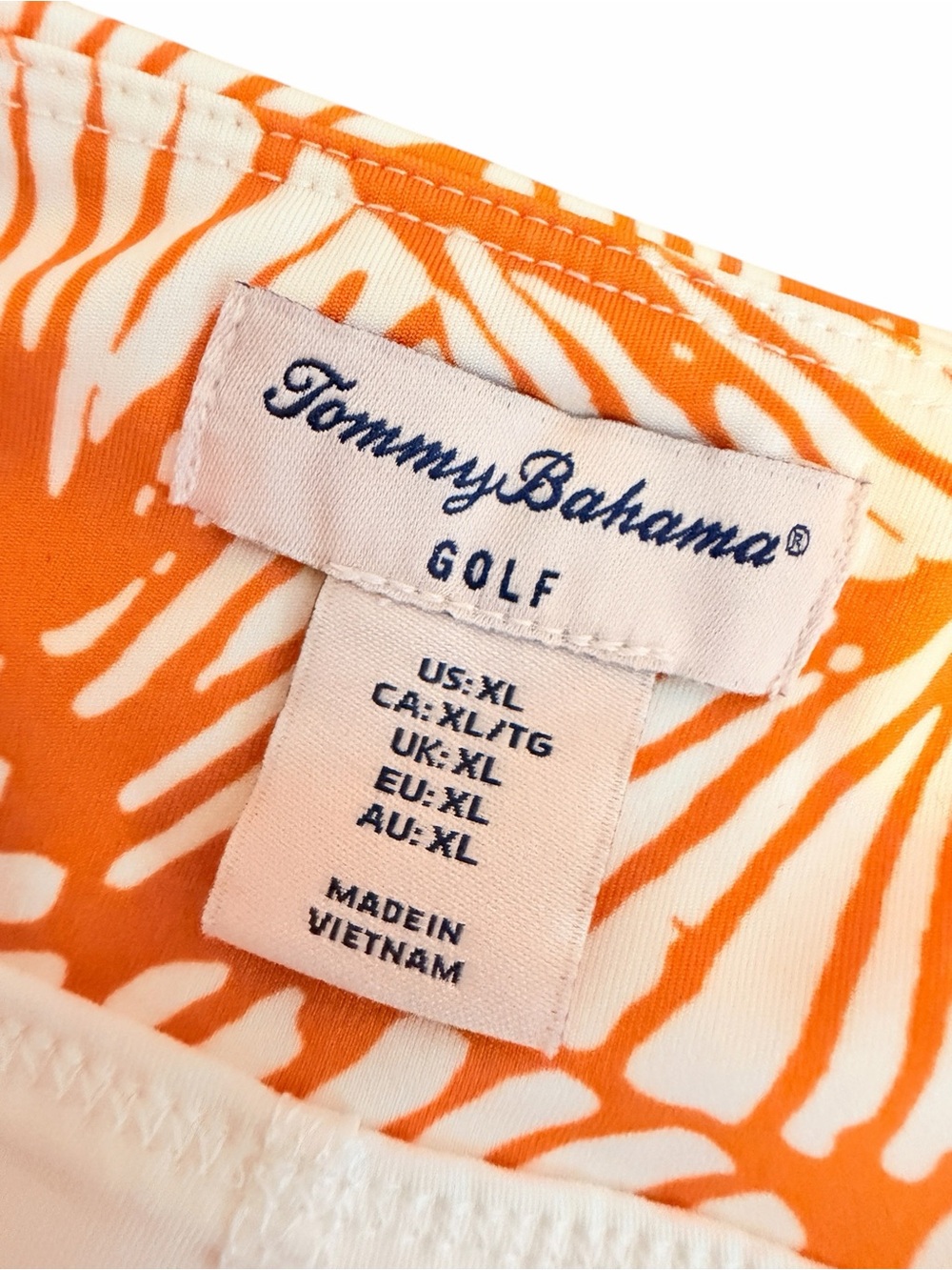 Tommy Bahama Golf Orange and White Floral Print Skort Sz XL - Picture 7 of 9